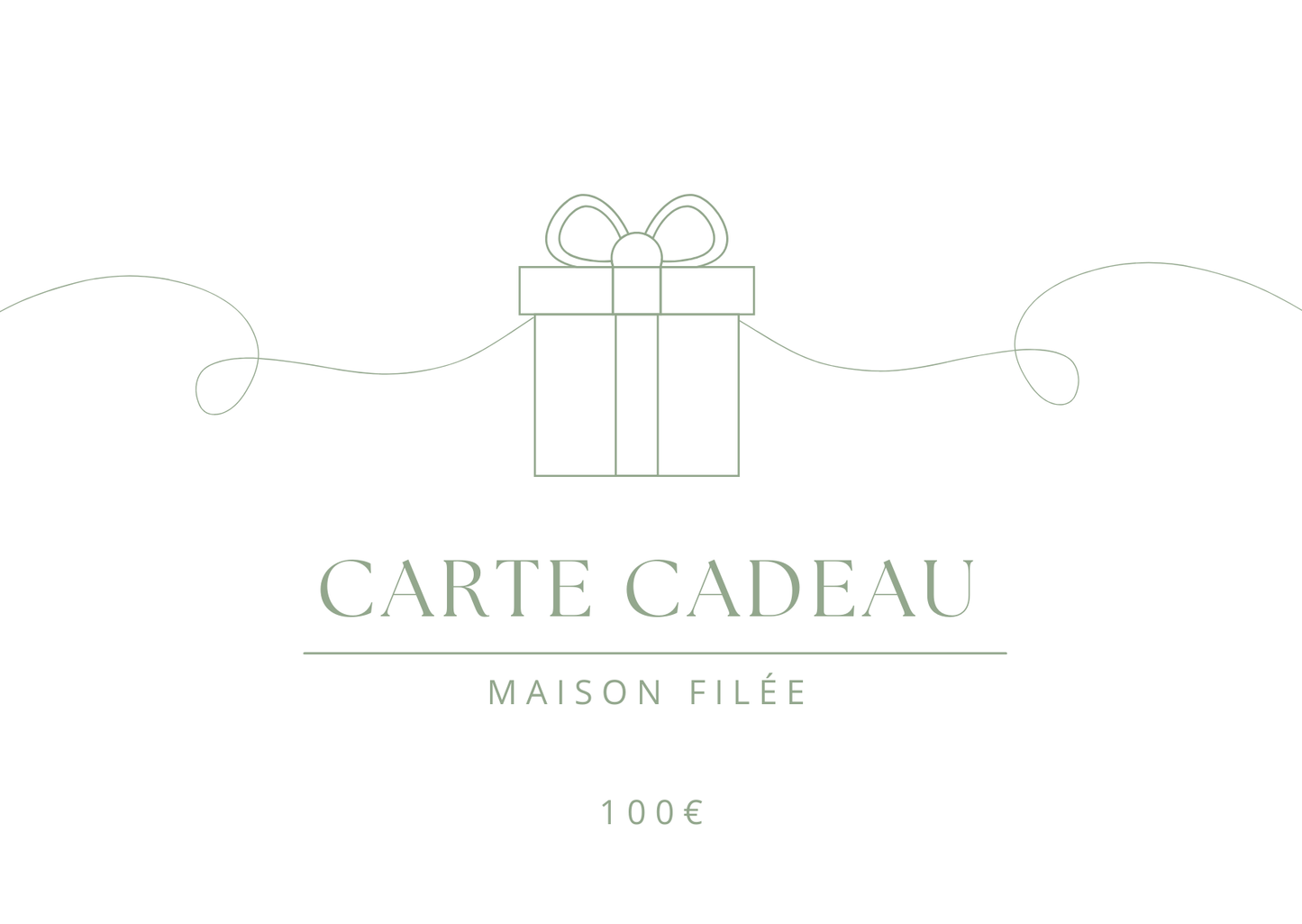 Carte Cadeau Maison Filée