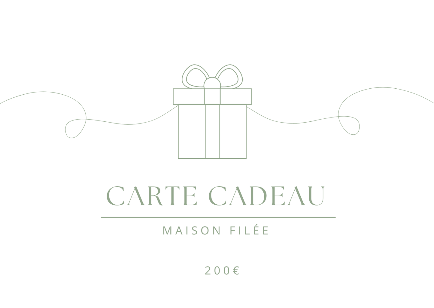 Carte Cadeau Maison Filée