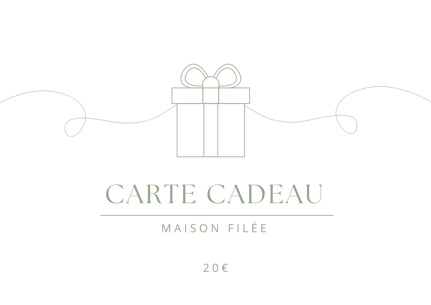 Carte Cadeau Maison Filée