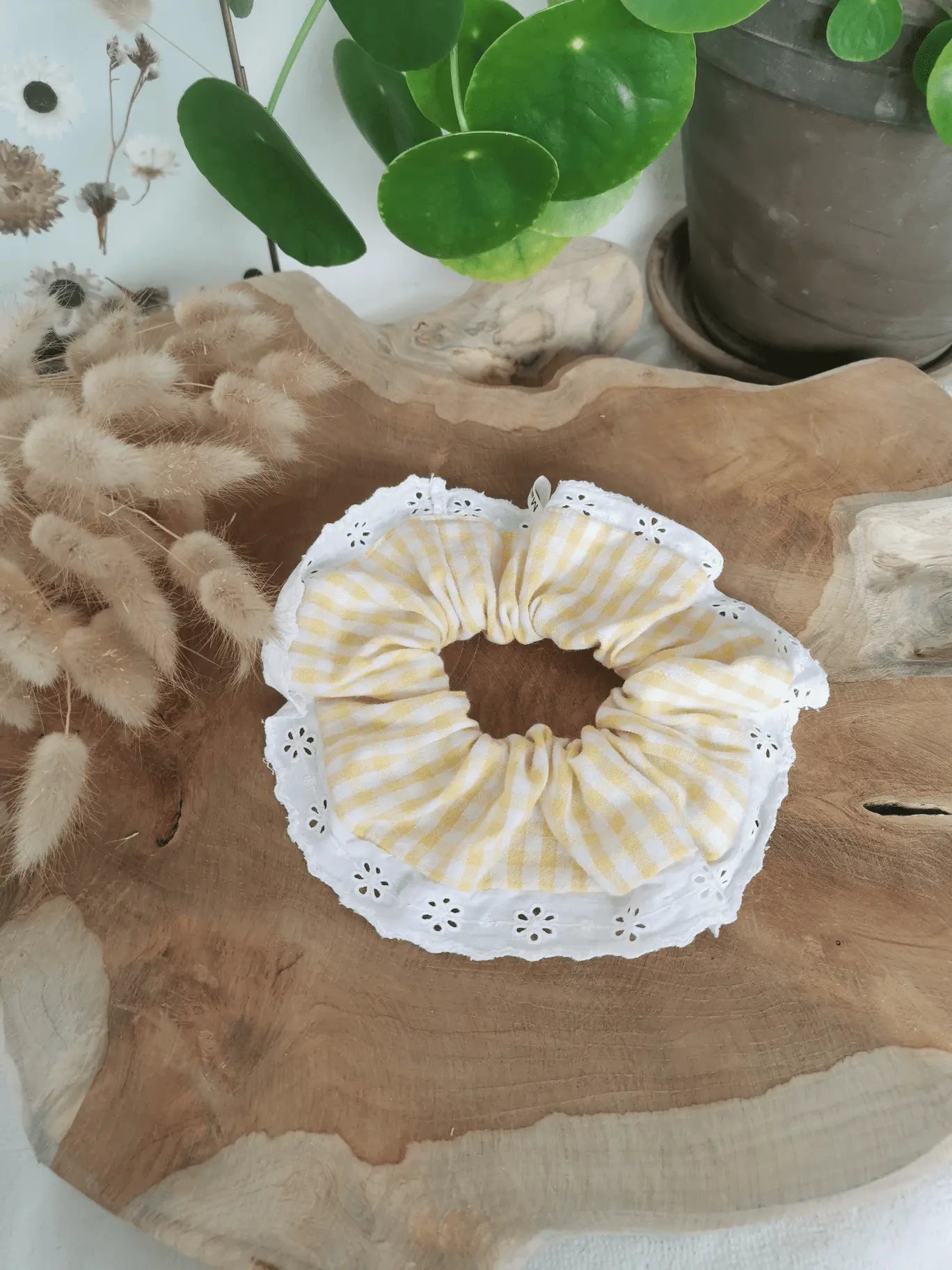Chouchou Cheveux Vichy Jaune - MIMOSA