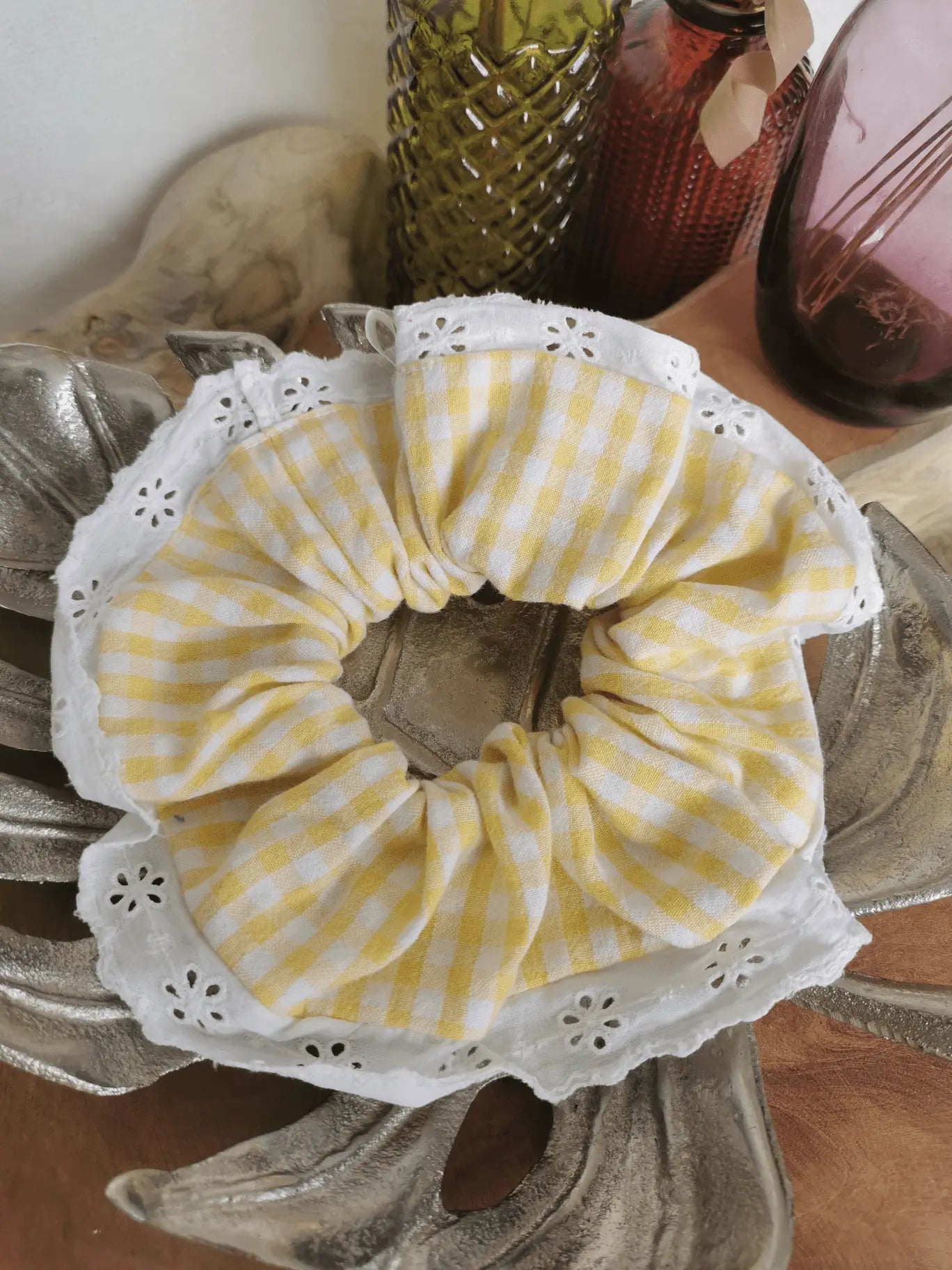 Chouchou Cheveux Vichy Jaune - MIMOSA