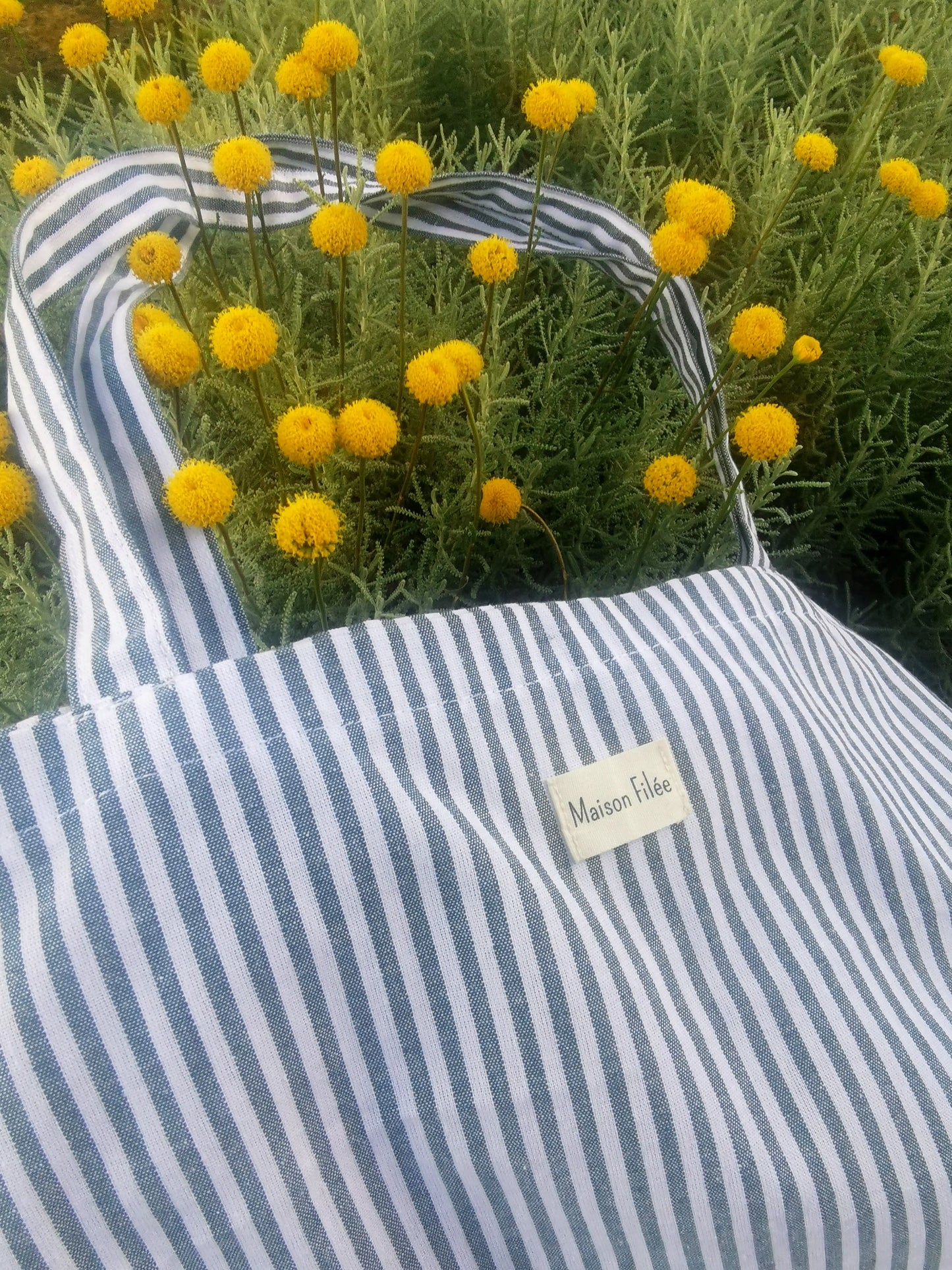 Tote Bag Rayures Verte - MAGNOLIA