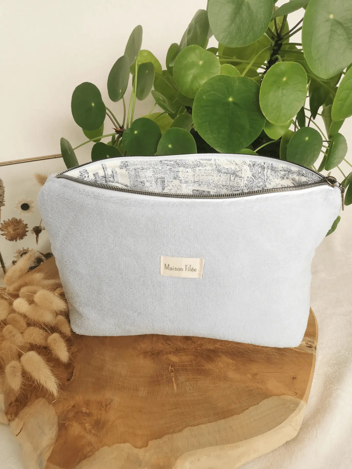 Pochette en Tissu Eponge Bleu Ciel 34x19cm (Maxi) - CAMPANULE