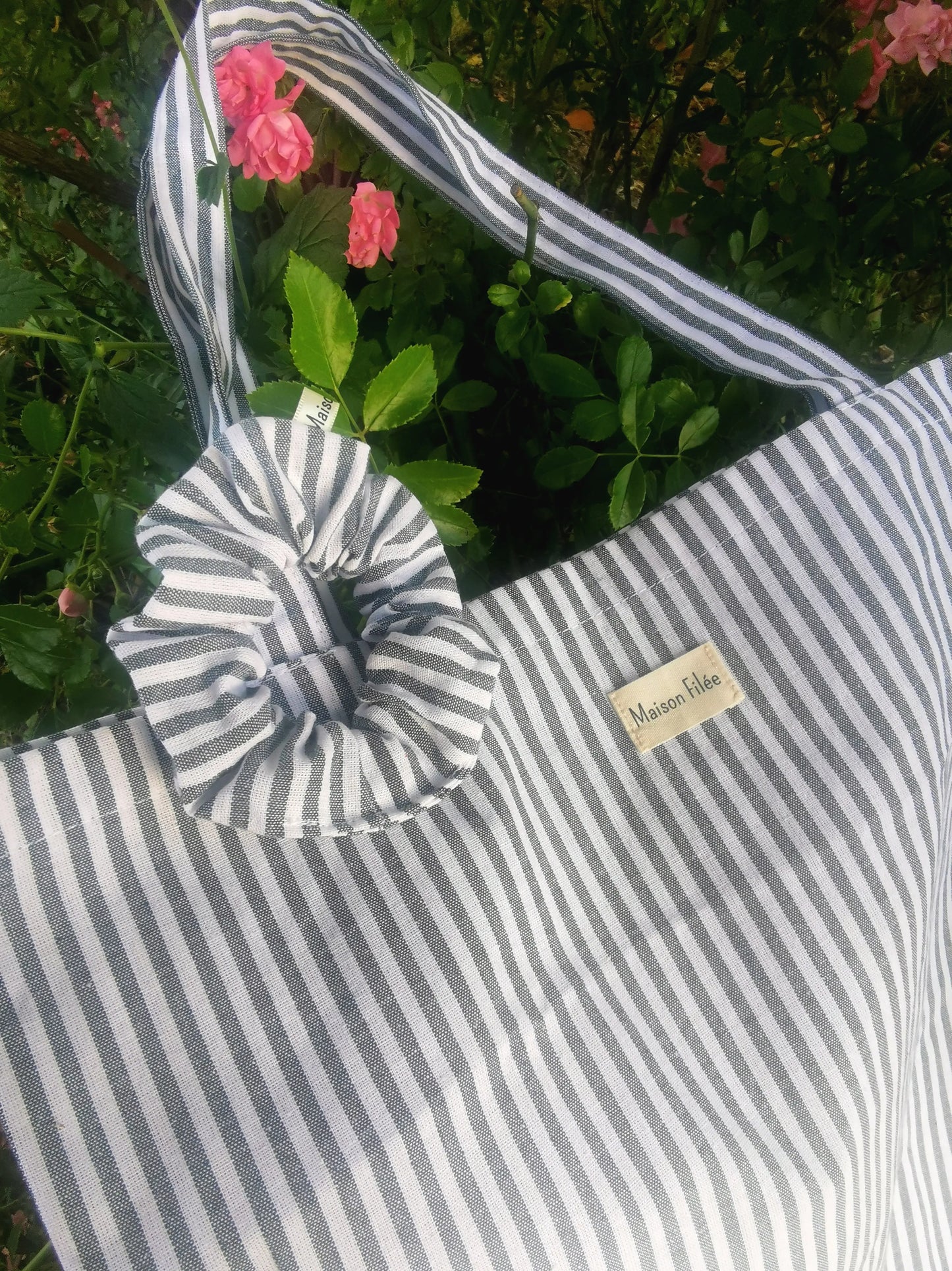 Tote Bag Rayures Verte - MAGNOLIA