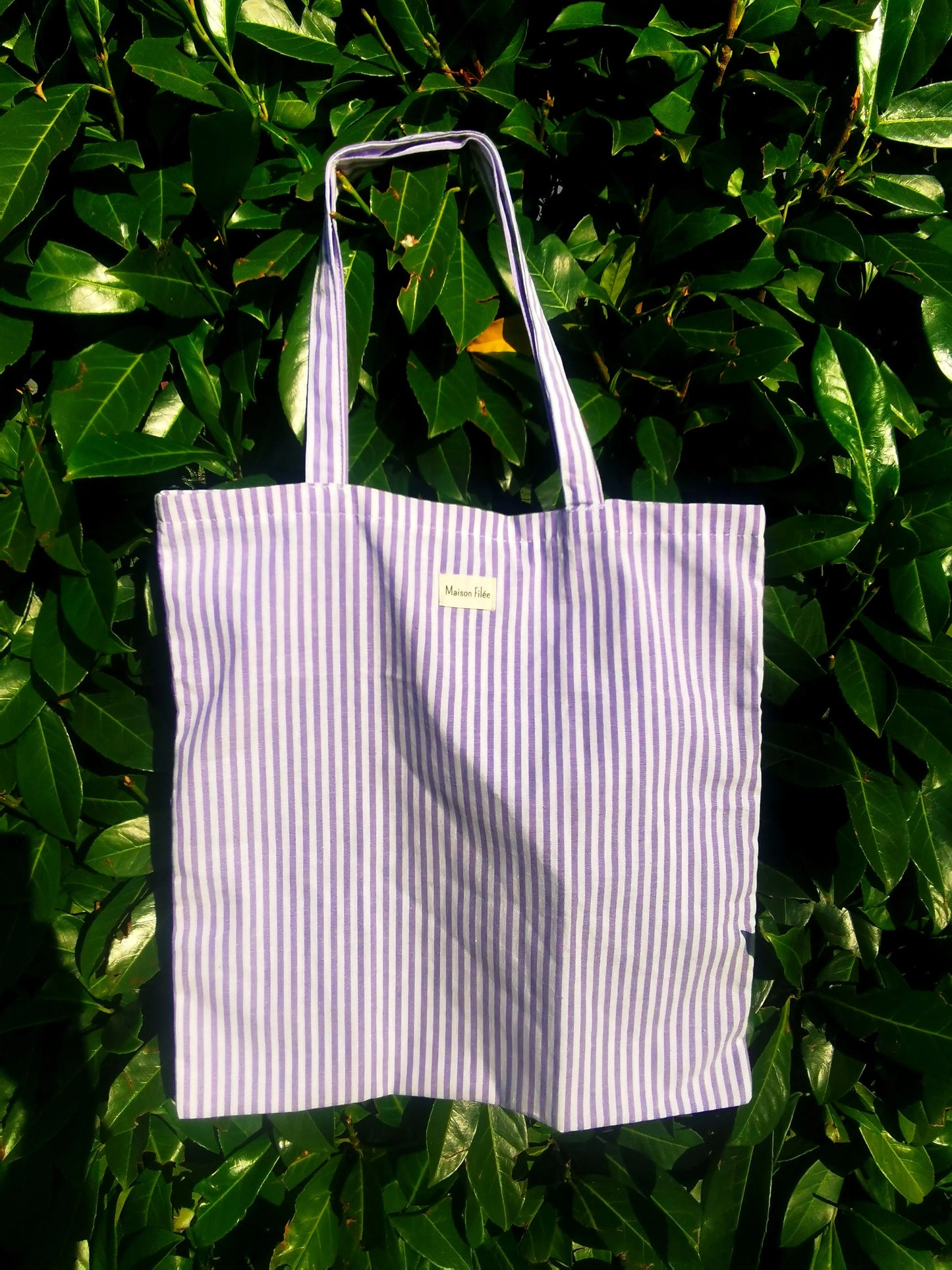 Tote Bag Rayures Violette - LAVANDE