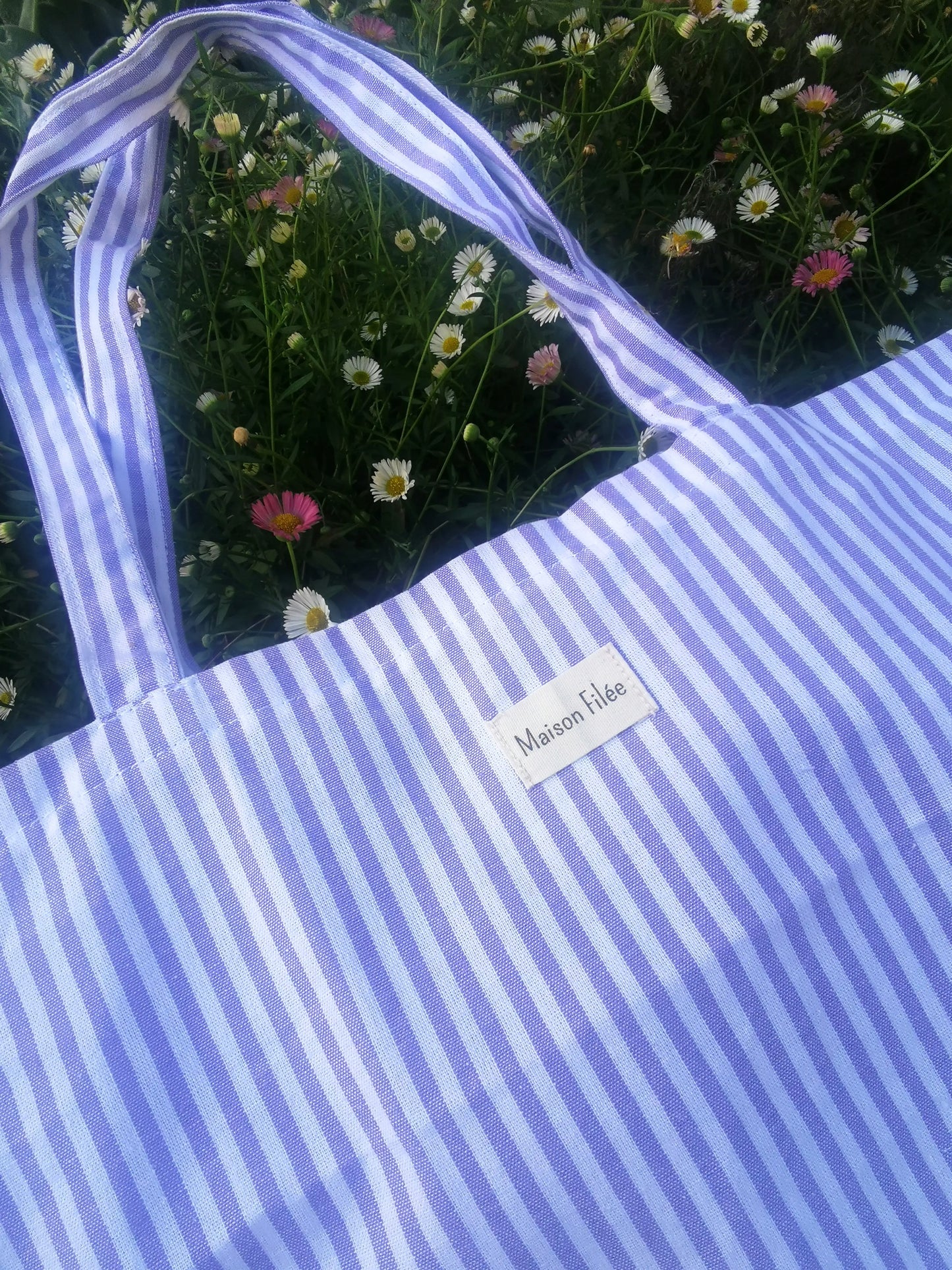 Tote Bag Rayures Violette - LAVANDE