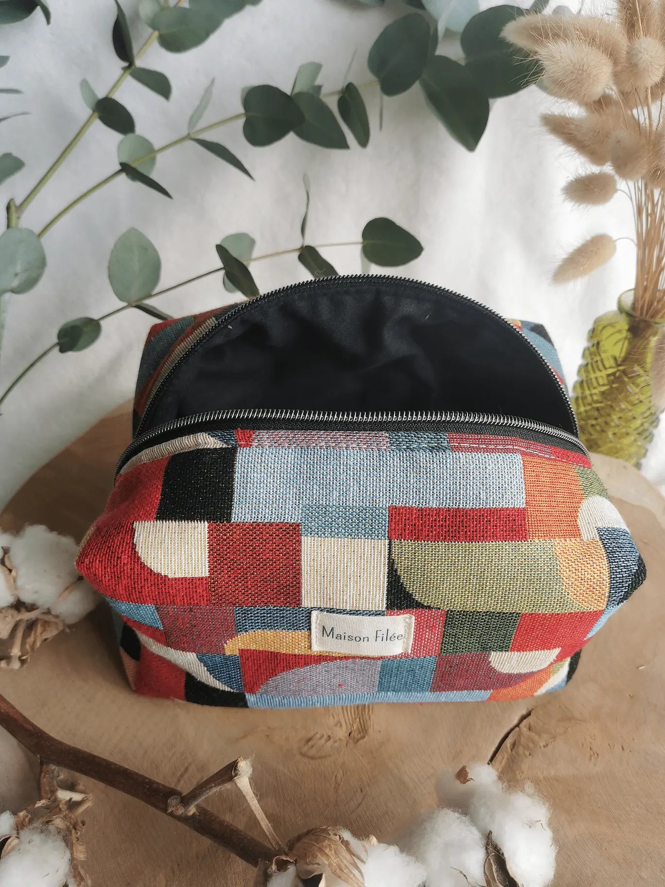 Trousse en Tissu Jacquard Multicolore 21x12cm (Classique) - GAILLARDE