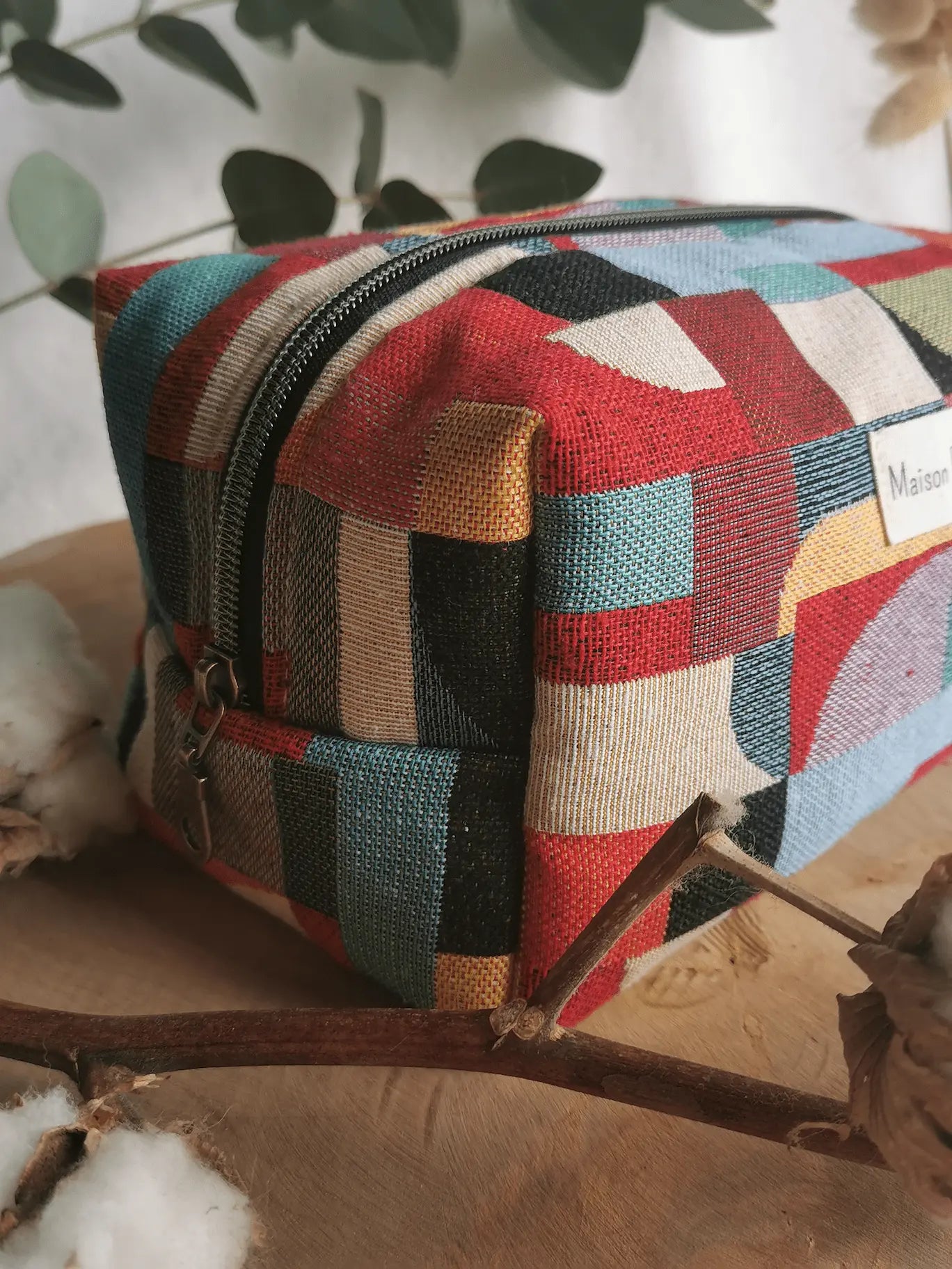 Trousse en Tissu Jacquard Multicolore 25x15cm (Maxi) - GAILLARDE