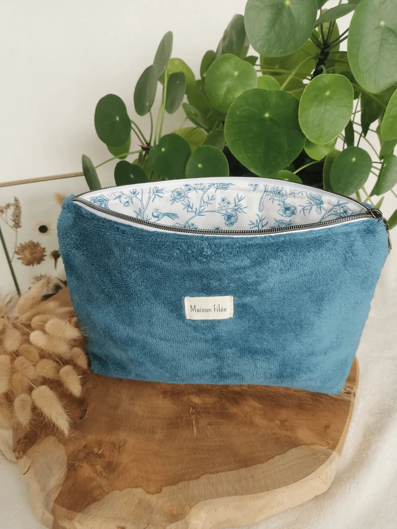 Pochette en Tissu Eponge Bleu 30x17cm (Classique) - CENTAUREE