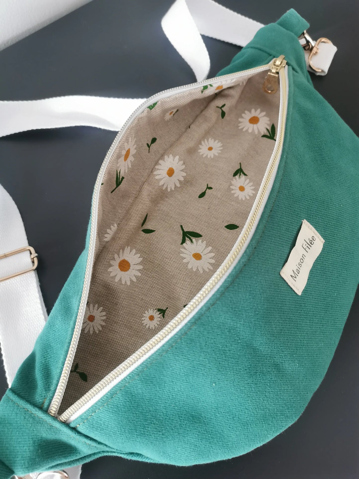 Sac Banane Denim Vert - SAPIN